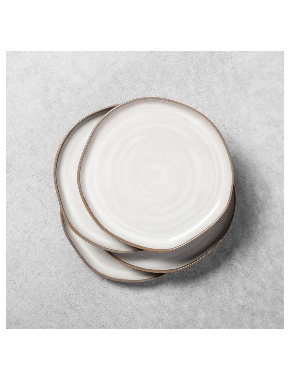 8" Stoneware Reactive Glaze Salad Plate Gray- Hearth & Hand™ with Magnolia 4ct
